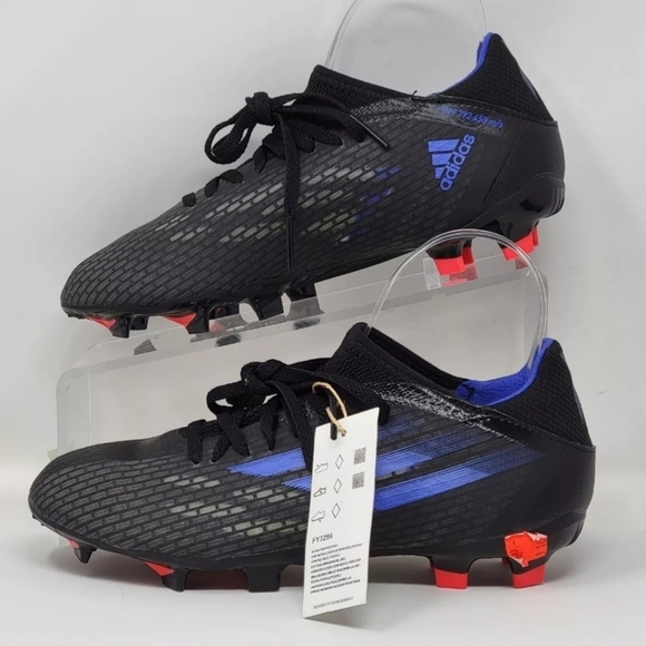 Adidas X SpeedFlow.3 FG Low Mens Soccer Cleats Black Blue FY3296 Size 5 New - Picture 2 of 12